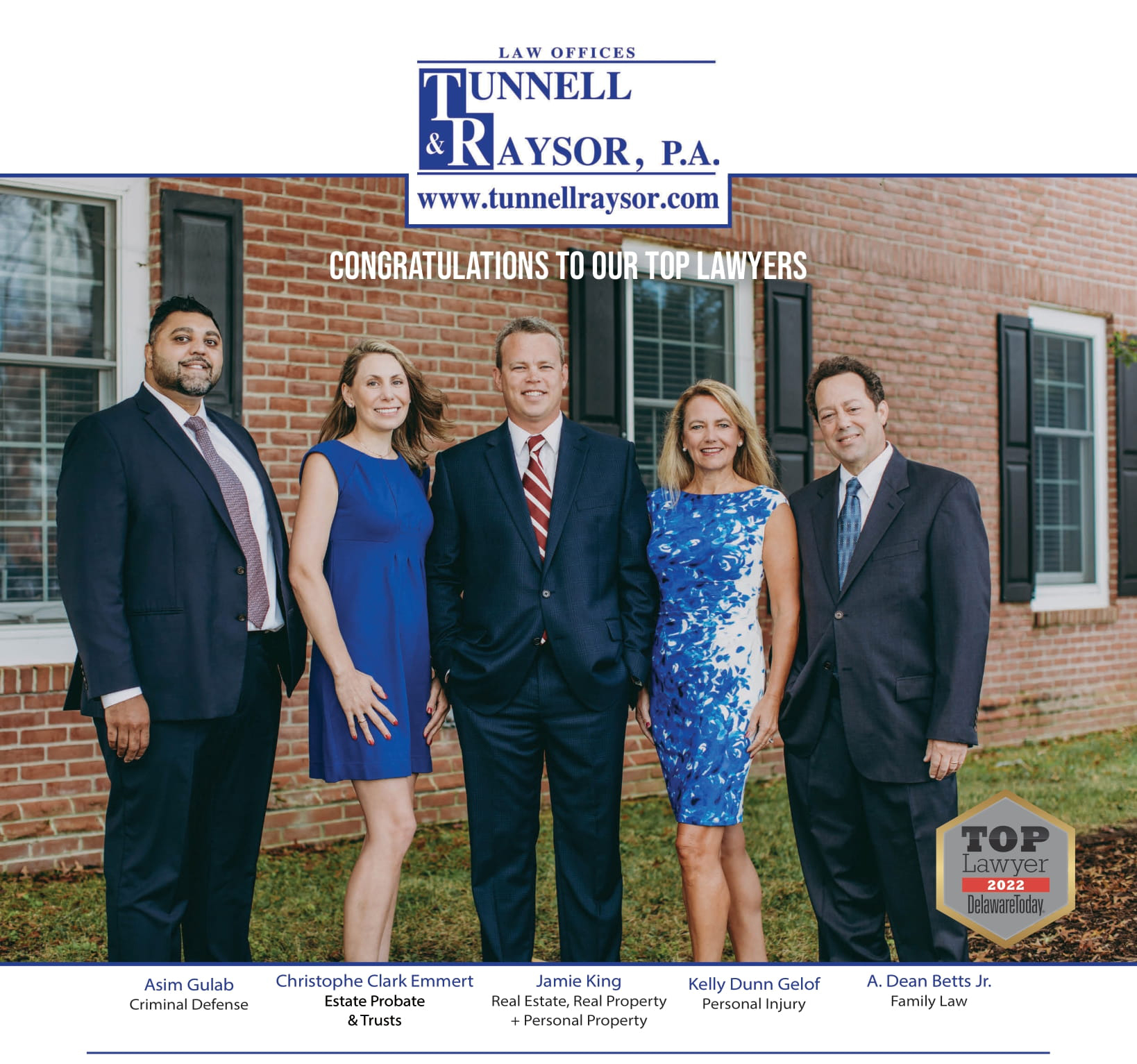 5 Lawyers Named Top Lawyer 2022 List by Delaware Today